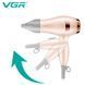 Фен для волосся дорожній VGR V-432 PINK, з концентратором 1000 Вт, іонізація та 2 режими. Колір: рожевий 00014959 фото 2