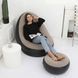 Надувное кресло с пуфом для отдыха AIR SOFA велюровое 00012679 фото 7