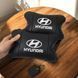 Набір подушок для авто Hyundai 2шт, натуральна шкіра, чорний колір, комфортні підголовники в автомобіль 00016805 фото 15