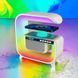 Нічний акумуляторний RGB G3 з бездротовою зарядкою 15W і Bluetooth колонкою 3W Настільна смарт лампа 00012627 фото 16