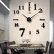 Великий настінний годинник Horloge 3D DIY кварц 27/37/47 55 см. Світяться вночі 00022488 фото 6