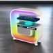 Нічний акумуляторний RGB G3 з бездротовою зарядкою 15W і Bluetooth колонкою 3W Настільна смарт лампа 00012627 фото 11