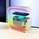 Нічний акумуляторний RGB G3 з бездротовою зарядкою 15W і Bluetooth колонкою 3W Настільна смарт лампа 00012627 фото 34