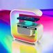 Нічний акумуляторний RGB G3 з бездротовою зарядкою 15W і Bluetooth колонкою 3W Настільна смарт лампа 00012627 фото 17