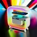 Нічний акумуляторний RGB G3 з бездротовою зарядкою 15W і Bluetooth колонкою 3W Настільна смарт лампа 00012627 фото 35