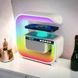 Нічний акумуляторний RGB G3 з бездротовою зарядкою 15W і Bluetooth колонкою 3W Настільна смарт лампа 00012627 фото 39