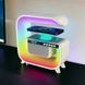 Нічний акумуляторний RGB G3 з бездротовою зарядкою 15W і Bluetooth колонкою 3W Настільна смарт лампа 00012627 фото 42