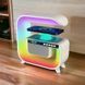 Нічний акумуляторний RGB G3 з бездротовою зарядкою 15W і Bluetooth колонкою 3W Настільна смарт лампа 00012627 фото 36