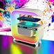 Нічний акумуляторний RGB G3 з бездротовою зарядкою 15W і Bluetooth колонкою 3W Настільна смарт лампа 00012627 фото 29