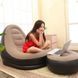 Надувное кресло с пуфом для отдыха AIR SOFA велюровое 00012679 фото 10