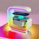 Нічний акумуляторний RGB G3 з бездротовою зарядкою 15W і Bluetooth колонкою 3W Настільна смарт лампа 00012627 фото 37