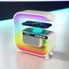 Нічний акумуляторний RGB G3 з бездротовою зарядкою 15W і Bluetooth колонкою 3W Настільна смарт лампа 00012627 фото 31