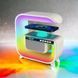 Нічний акумуляторний RGB G3 з бездротовою зарядкою 15W і Bluetooth колонкою 3W Настільна смарт лампа 00012627 фото 8