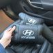 Набір подушок для авто Hyundai 2шт, натуральна шкіра, чорний колір, комфортні підголовники в автомобіль 00016805 фото 2