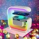 Нічний акумуляторний RGB G3 з бездротовою зарядкою 15W і Bluetooth колонкою 3W Настільна смарт лампа 00012627 фото 9
