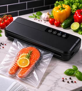 Вакууматор для їжі Vacuum Sealer X GY-F973 / Вакуумний пакувальник 110W 60 кПа + пакети G5543 фото