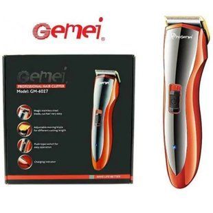 Машинка для стрижки волосся Pro Gemei GM-6027, Хороший бездротовий триммер, Практична машинка 00014517 фото