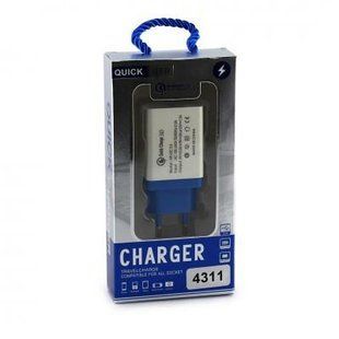 Адаптер Fast Charge QC3.0 USB AR 60/ 4311 WHITE 00023787 фото