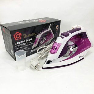Утюг Domotec MS 2201 2800W керамическая подошва, Профессиональный паровой утюг. Цвет: фиолетовый 00013459 фото