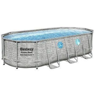 Семейный овальный каркасный бассейн Bestway 56716 549х274х122 см с фильтром и лестницей на 13420 л 00013152 фото
