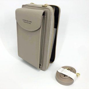 Кошелек-клатч из эко-кожи Baellerry Forever N8591, практичный маленький женский кошелек. Цвет: серый 00018319 фото