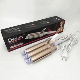Плойка тройная волна GEMEI GM-1988-25 керамическое покрытие с регулировокой температуры 00015307 фото