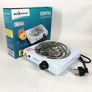 Настольная плита электрическая Sea Breeze SB-062 1000 Вт, настольная одноконфорочная, плита бытовая 00018651 фото