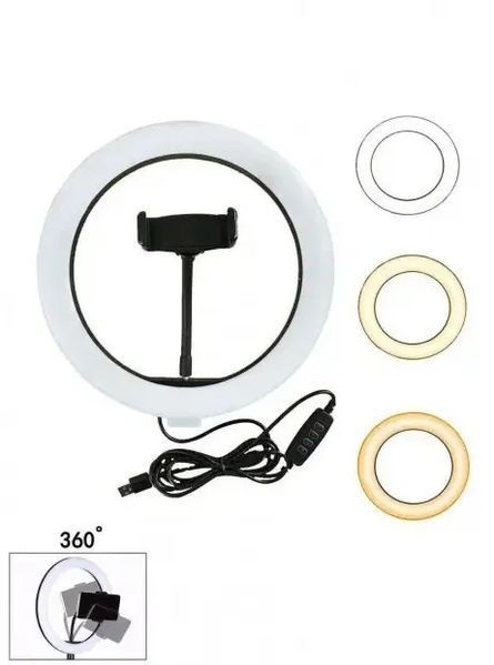 Кольцевая LED лампа 30 см с держателем для телефона /Студийный свет 00023736 фото