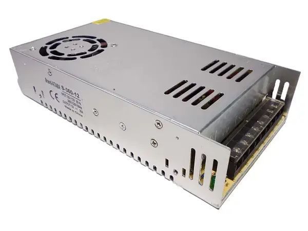 Адаптер /блок питания 12V 30A, в металлическом корпусе / Трансформатор для светодиодной ленты 00018114 фото