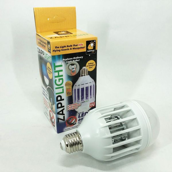 Светодиодная лампа приманка для насекомых Zapp Light, электрическая ловушка для насекомых, противомоскитная лампа от комаров 00012538 фото