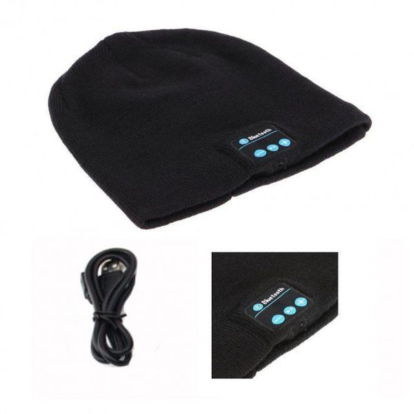 Портативна колонка ШАПКА з bluetooth навушниками SPS Hat BT True. Колір чорний 00023843 фото