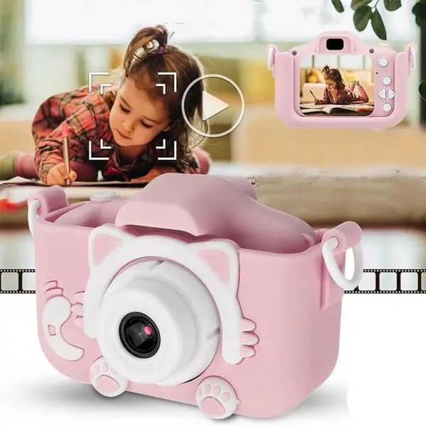 Детский цифровой фотоаппарат Smart Kids Kitty с 2" экраном 20Мп в силиконовом чехле "Кошечка" со встроенными играми 00015983 фото