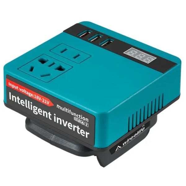 Акумуляторний інвертор напруги DC 18-21V to 220V 120W 300W 00022748 фото