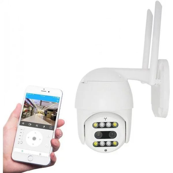 Бездротова WiFi камера відеоспостереження вулична поворотна PTZ WiFi Outdoor Camera CF26 HD1080P 2MP 4мм+12мм 00017973 фото