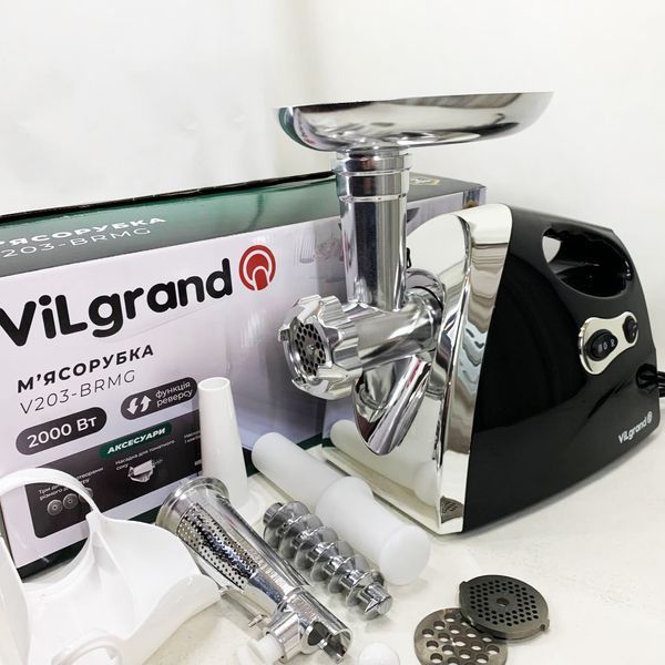 Електром'ясорубка ViLgrand V203-BRMG. Колір: чорний 00019391 фото