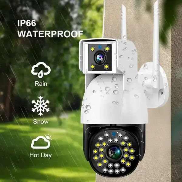 Бездротова Камера DUAL CAMERA P12 WIFI IP 360/90 V380PRO 3+3.0mp Поворотна вулиця з датчиком руху 00017374 фото