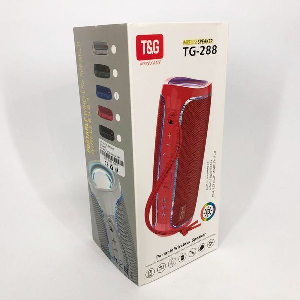 Портативная Bluetooth колонка с LED подсветкой TG288 беспроводная колонка портативная мощная. Цвет: синий 00017230 фото