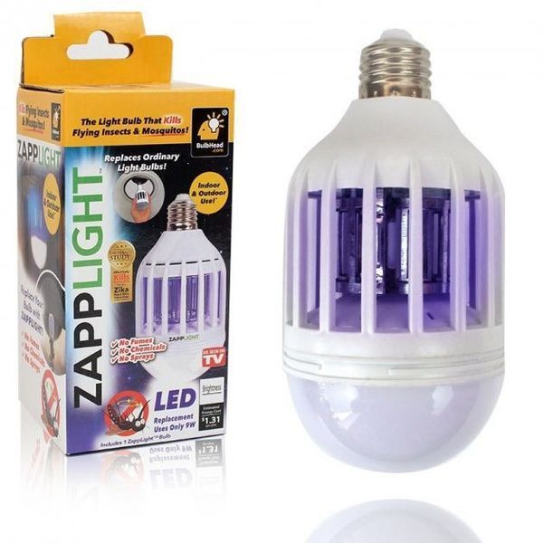 Светодиодная лампа приманка для насекомых Zapp Light, электрическая ловушка для насекомых, противомоскитная лампа от комаров 00012538 фото