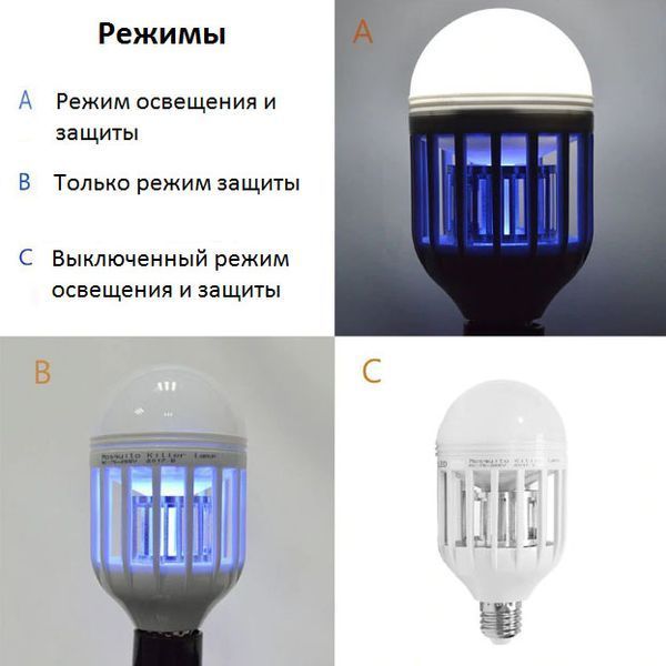 Светодиодная лампа приманка для насекомых Zapp Light, электрическая ловушка для насекомых, противомоскитная лампа от комаров 00012538 фото