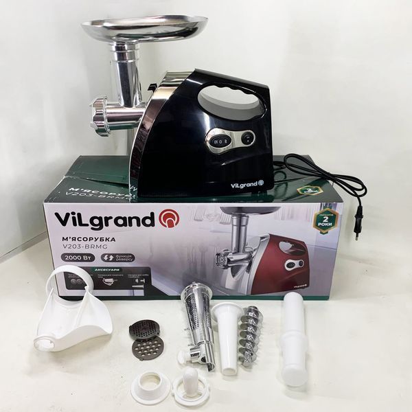 Електром'ясорубка ViLgrand V203-BRMG. Колір: чорний 00019391 фото