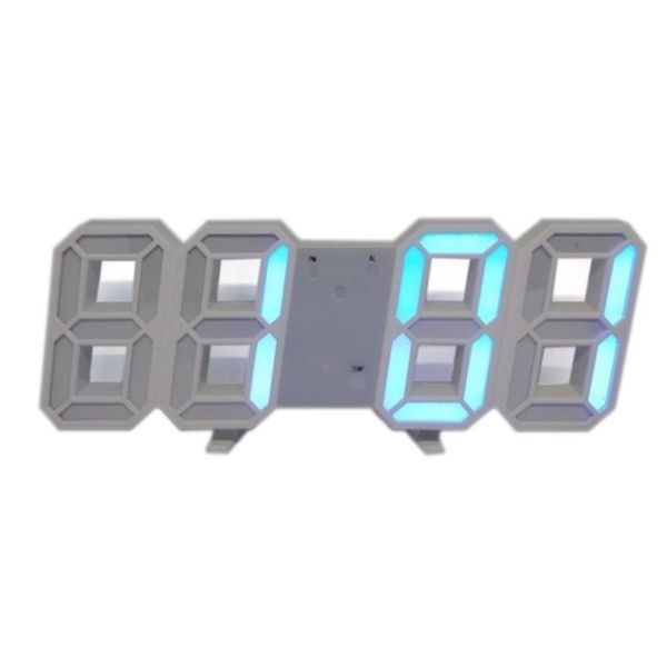 Годинник настільний LY-1089 з білим підсвічуванням LED синій, Годинник настільний професійний електронний 00012698 фото