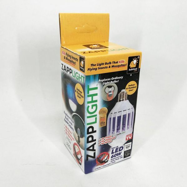 Светодиодная лампа приманка для насекомых Zapp Light, электрическая ловушка для насекомых, противомоскитная лампа от комаров 00012538 фото