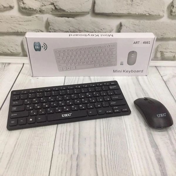 Бездротова клавіатура IOS з мишкою Keyboard Wireless 901. Колір: чорний 00017760 фото