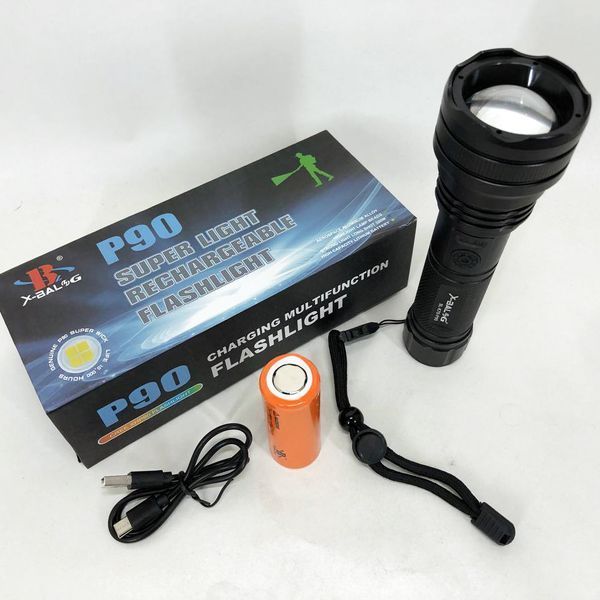 Фонарик ручной тактический Bailong BL-K70-P90, фонарик светодиодный для туриста, сверхмощный фонарик 00022848 фото