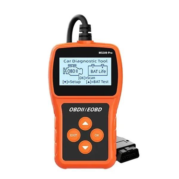 Сканер OBD2, діагностичний інструмент, зчитувач кодів несправностей, тестер акумулятора MS309PRO 00017193 фото
