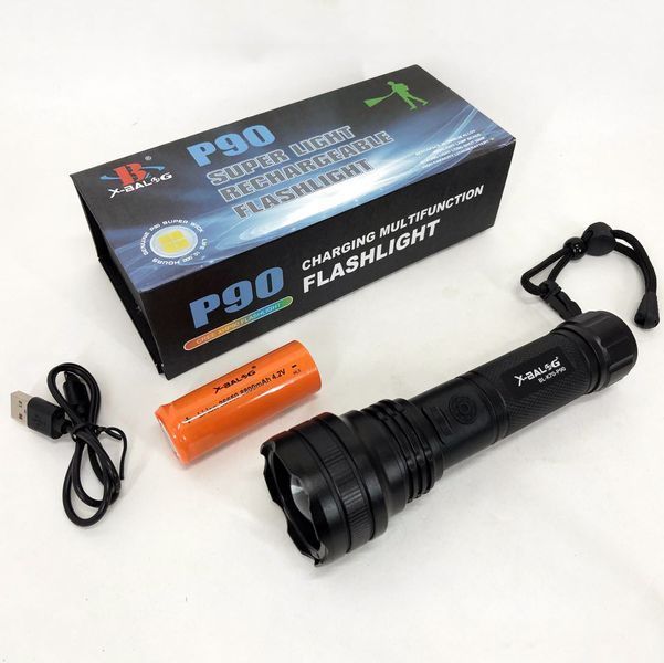 Фонарик ручной тактический Bailong BL-K70-P90, фонарик светодиодный для туриста, сверхмощный фонарик 00022848 фото