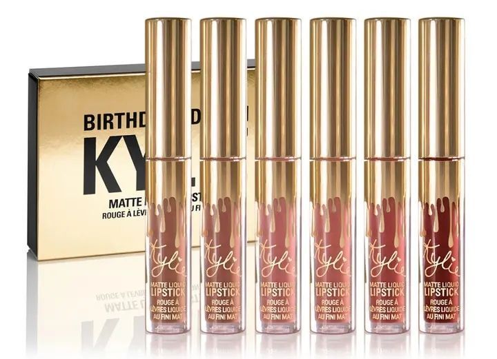 Помада KYLIE Birthday edition матовая 6шт К006/02 золото 00015698 фото