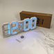 Годинник настільний LY-1089 з білим підсвічуванням LED синій, Годинник настільний професійний електронний 00012698 фото 5