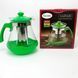 Чайник заварювальний Con Brio Green CB-6215 1,5 л, Чайник самовар скляний. Колір: зелений 00019113 фото 4