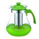 Чайник заварювальний Con Brio Green CB-6215 1,5 л, Чайник самовар скляний. Колір: зелений 00019113 фото 1